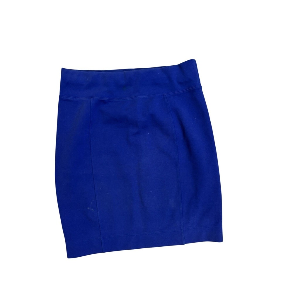 Lacoste Mini Skirt Womens 36 Blue Stretch Knit Bodycon Pencil Sporty